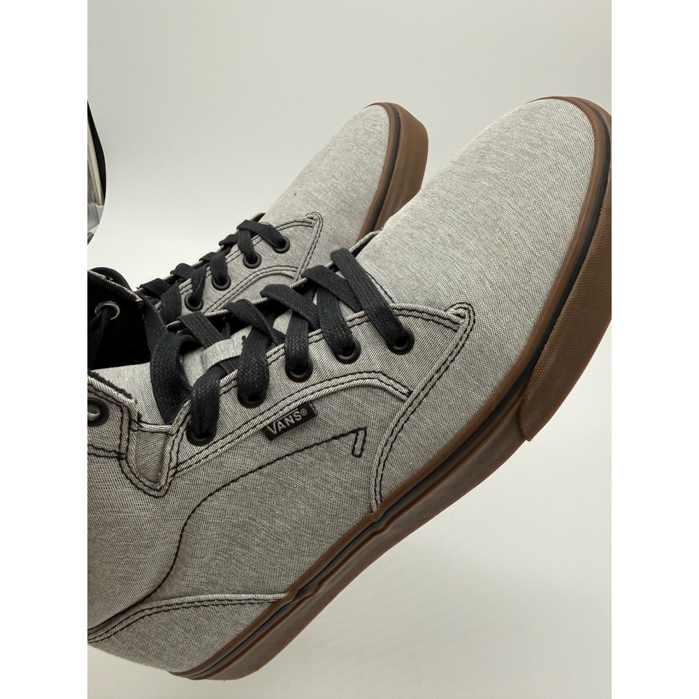 Vans High Top Sneakers Mens 11.5 Gray Excellent Heathered Gum Sole Skate Shoes - Picture 9 of 9